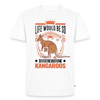 Australian Kangaroo Australia Kangaroo - Men's Premium Organic T-Shirt - white - Front - Nico (187cm)