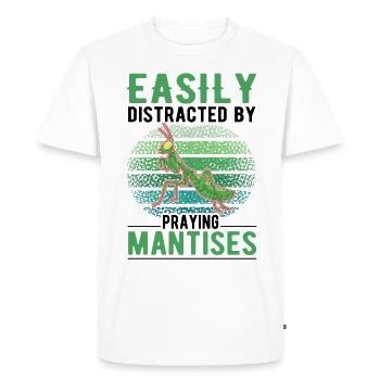Gottesanbeterin Praying Mantis Fangschrecke - Men's Premium Organic T-Shirt - white - Front - Nico (187cm)