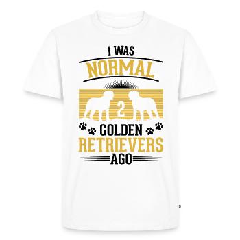Golden Retriever Owner Gift - Men's Premium Organic T-Shirt - white - Front - Nico (187cm)