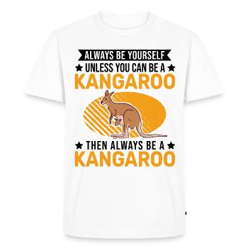 Always be yourself Kangaroo Australia Kangaroo - Men's Premium Organic T-Shirt - white - Front - Nico (187cm)