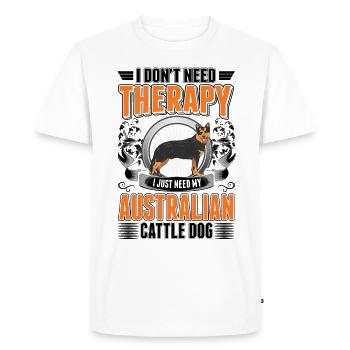 Australian Cattle Dog Therapy - Men's Premium Organic T-Shirt - white - Front - Nico (187cm)