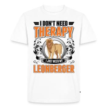 Thérapie Leonberg - T-shirt Premium bio Homme - blanc - Devant - Nico (187cm)