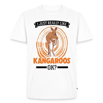 I just like kangaroos ausralia - Men's Premium Organic T-Shirt - white - Front - Nico (187cm)