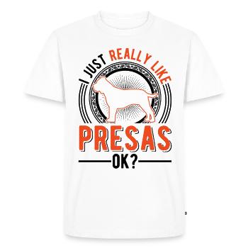 Presa Canario Gift Dogo Canario - Men's Premium Organic T-Shirt - white - Front - Nico (187cm)