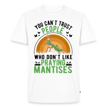 Praying Mantis Gift Mantis Mantis - Men's Premium Organic T-Shirt - white - Front - Nico (187cm)
