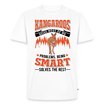 Kangaroo Australia Kangaroo - Men's Premium Organic T-Shirt - white - Front - Nico (187cm)