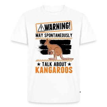 Kangaroo Australia Australian Kangaroo - Men's Premium Organic T-Shirt - white - Front - Nico (187cm)