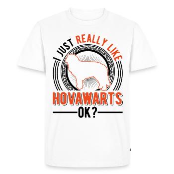 J’aime bien Hovawarts - T-shirt Premium bio Homme - blanc - Devant - Nico (187cm)