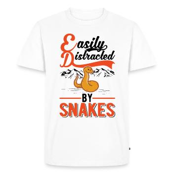 Propriétaire de serpent Serpent des blés Serpent - T-shirt Premium bio Homme - blanc - Devant - Nico (187cm)