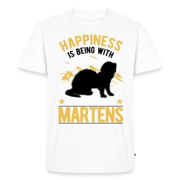 Marten Chance Vison Blaireau Tre des pins - T-shirt Premium bio Homme - blanc - Devant - Nico (187cm)