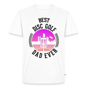 Discgolf Wurfscheibe Disc Golf - T-shirt Premium bio Homme - blanc - Devant - Nico (187cm)