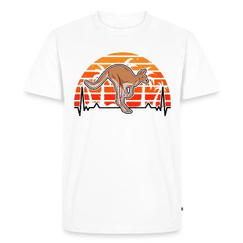 Kangaroo Heartbeat Australie - T-shirt Premium bio Homme - blanc - Devant - Nico (187cm)