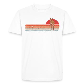 Kangourou Rétro Australie Vintage - T-shirt Premium bio Homme - blanc - Devant - Nico (187cm)