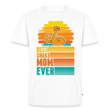 Meilleure maman serpents - T-shirt Premium bio Homme - blanc - Devant - Nico (187cm)