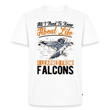 Falcon Owner Falconer Kestrel Falconry - Men's Premium Organic T-Shirt - white - Front - Nico (187cm)