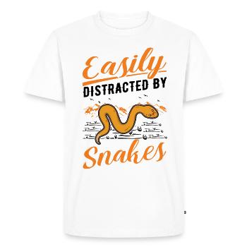 Propriétaire de serpent Serpent des blés Serpent - T-shirt Premium bio Homme - blanc - Devant - Nico (187cm)