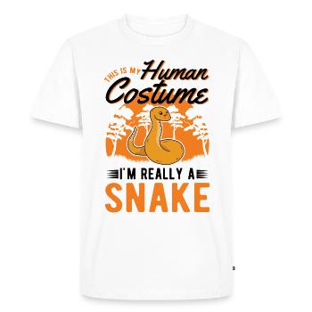 Snake Costume Corn Snake Halloween Snake - Men's Premium Organic T-Shirt - white - Front - Nico (187cm)