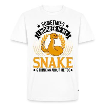 Propriétaire de serpent Serpent des blés Serpent - T-shirt Premium bio Homme - blanc - Devant - Nico (187cm)