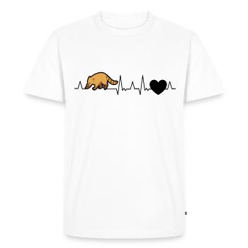 Coati Heartbeat Coati - T-shirt Premium bio Homme - blanc - Devant - Nico (187cm)