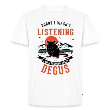 Degu cadeau arbuste rat forêt degu - T-shirt Premium bio Homme - blanc - Devant - Nico (187cm)