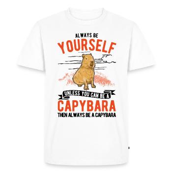 Soyez toujours vous-même Capybara Wasserschwein Capibara - T-shirt Premium bio Homme - blanc - Devant - Nico (187cm)