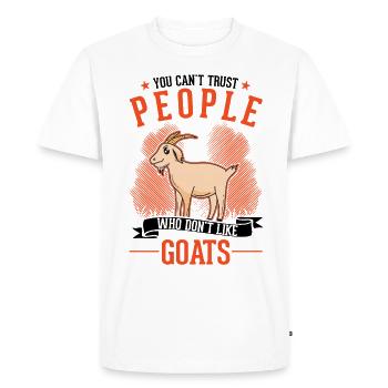 Chèvres Cadeau Chèvre Hôte Chèvre - T-shirt Premium bio Homme - blanc - Devant - Nico (187cm)