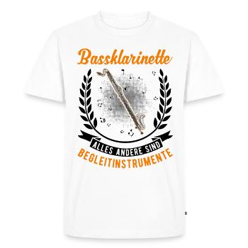 Bass Clarinet Accompaniment Instruments - Men's Premium Organic T-Shirt - white - Front - Nico (187cm)