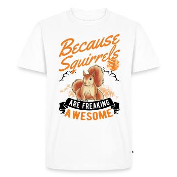 Squirrel Gift Squirrel Grey Squirrel - Men's Premium Organic T-Shirt - white - Front - Nico (187cm)