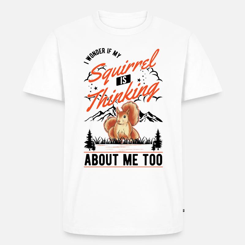 Squirrel Gift Grey Squirrel - Men's Premium Organic T-Shirt - white
