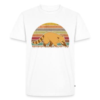 Nasenbär Retro Coati Vintage - T-shirt Premium bio Homme - blanc - Devant - Nico (187cm)