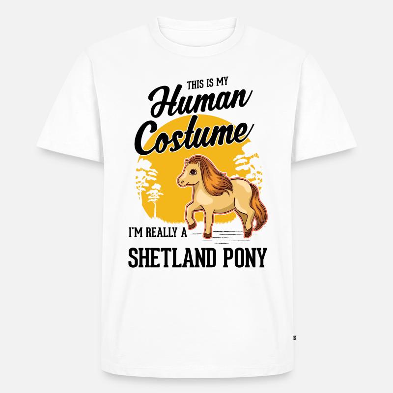 Shetland Pony Kostüm Geschenk Shetty - Männer Premium Bio T-Shirt - Weiß