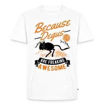 Degu Propriétaire Arbuste Rat Forêt Degu - T-shirt Premium bio Homme - blanc - Devant - Nico (187cm)
