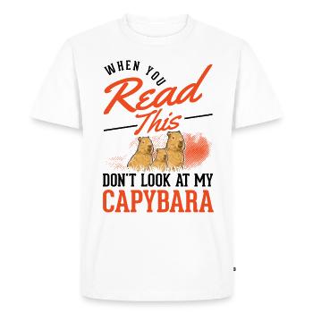 Capybara Gift Capibara Capybara - Men's Premium Organic T-Shirt - white - Front - Nico (187cm)