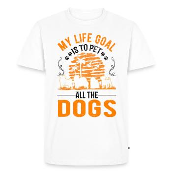 Chien de sauvetage Chien de rue - T-shirt Premium bio Homme - blanc - Devant - Nico (187cm)