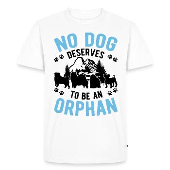 Chien de sauvetage Chien de rue - T-shirt Premium bio Homme - blanc - Devant - Nico (187cm)