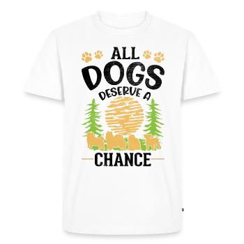 Chien de sauvetage Chien de rue - T-shirt Premium bio Homme - blanc - Devant - Nico (187cm)