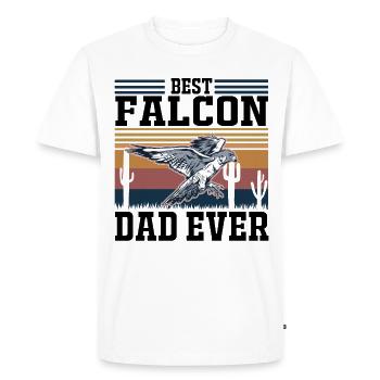 Meilleur Faken Père Faucons Papa Fauconnerie - T-shirt Premium bio Homme - blanc - Devant - Nico (187cm)