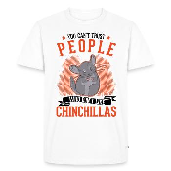 Chinchilla Gift Woolly Mouse Shorttail Chinchilla - Men's Premium Organic T-Shirt - white - Front - Nico (187cm)