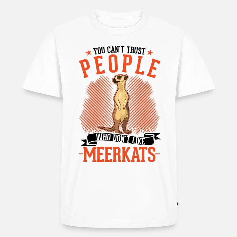 Erdmännchen Geschenk Meerkat - Männer Premium Bio T-Shirt - Weiß