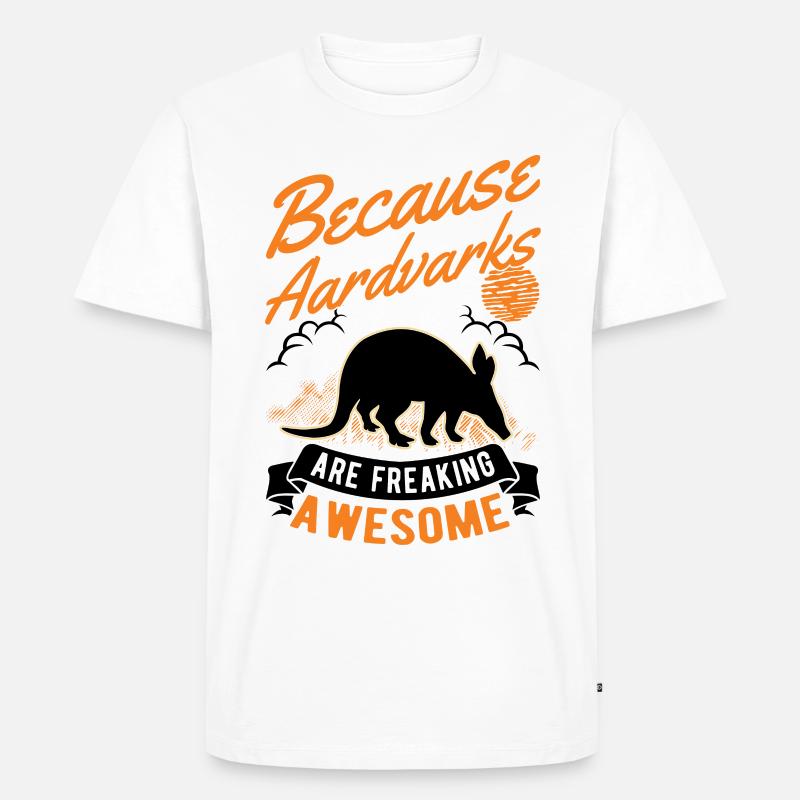 Erdferkel Geschenk Aardvark - Männer Premium Bio T-Shirt - Weiß