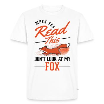 Fox Gift Red Fox - Men's Premium Organic T-Shirt - white - Front - Nico (187cm)