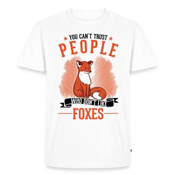 Fox Gift Red Fox - Men's Premium Organic T-Shirt - white - Front - Nico (187cm)
