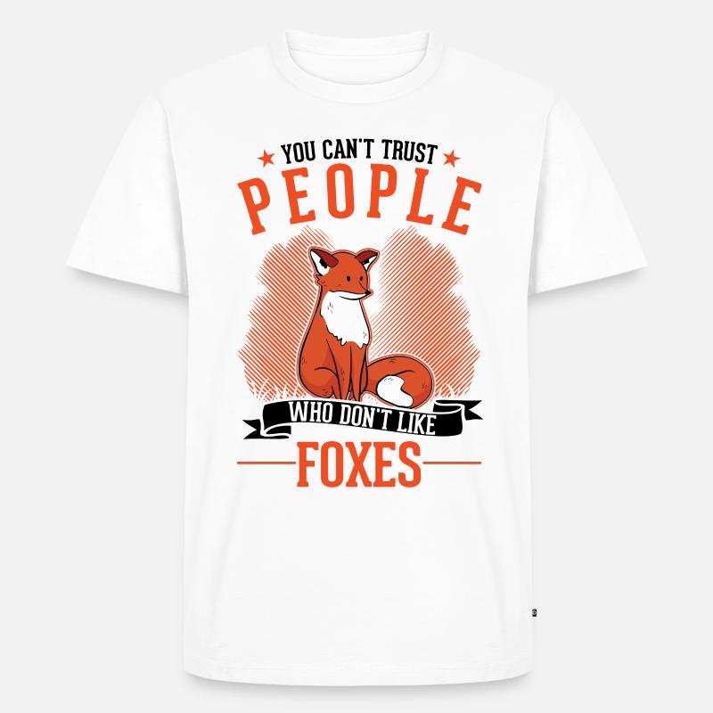 Fuchs Geschenk Rotfuchs - Männer Premium Bio T-Shirt - Weiß