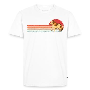 Poney Shetland Rétro - T-shirt Premium bio Homme - blanc - Devant - Nico (187cm)