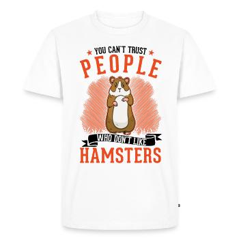 Hamster Hamster Wheel Gold Hamster Hamster - Men's Premium Organic T-Shirt - white - Front - Nico (187cm)