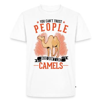 Camel Dromedary Egypt Gift Big Camel - Men's Premium Organic T-Shirt - white - Front - Nico (187cm)