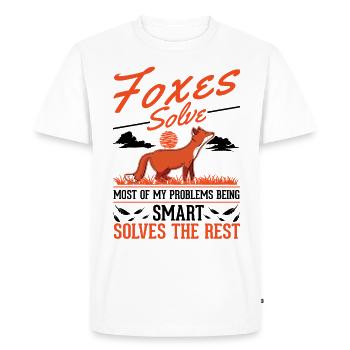 Renard Cadeau Renard Rouge - T-shirt Premium bio Homme - blanc - Devant - Nico (187cm)