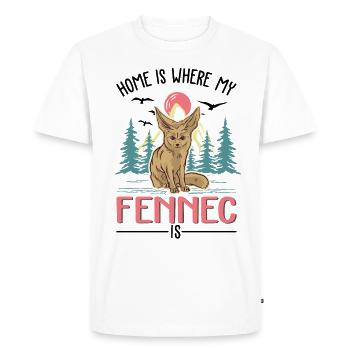Home is where my fennec is - Men's Premium Organic T-Shirt - white - Front - Nico (187cm)