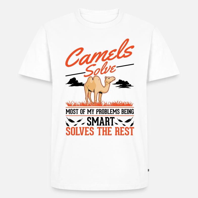 Kamel Dromedar Ägypten Geschenk Großkamel - Männer Premium Bio T-Shirt - Weiß