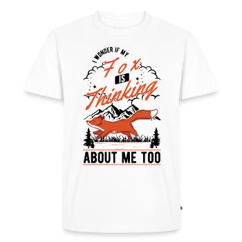Cadeau de renard Renard roux - T-shirt Premium bio Homme - blanc - Devant - Nico (187cm)